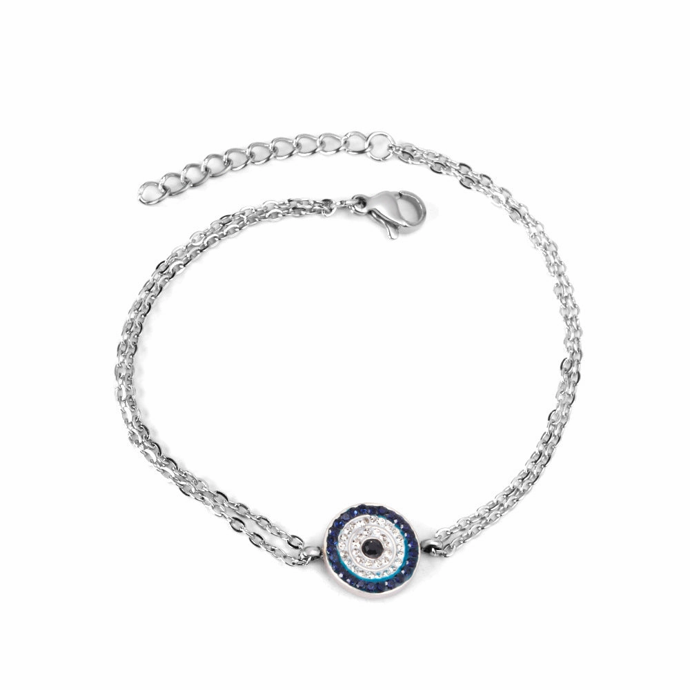 Wholesale Devil's Eye Vintage Stainless Steel Diamond Bracelet