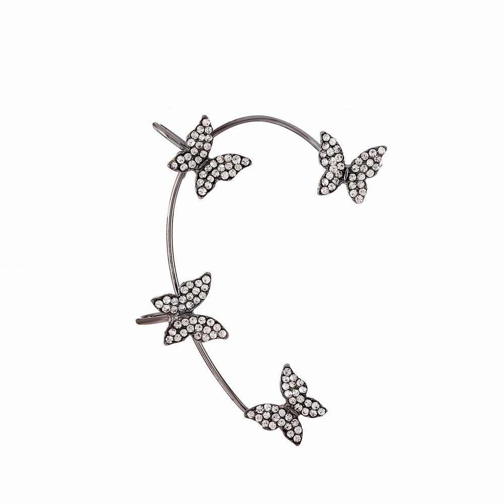 Wholesale Diamond Butterfly Ear Cuff Alloy Earrings