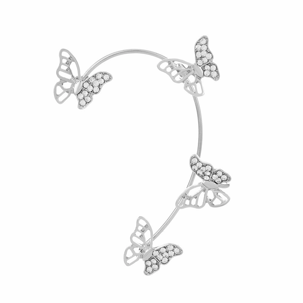 Wholesale Diamond Butterfly Ear Cuff Alloy Earrings