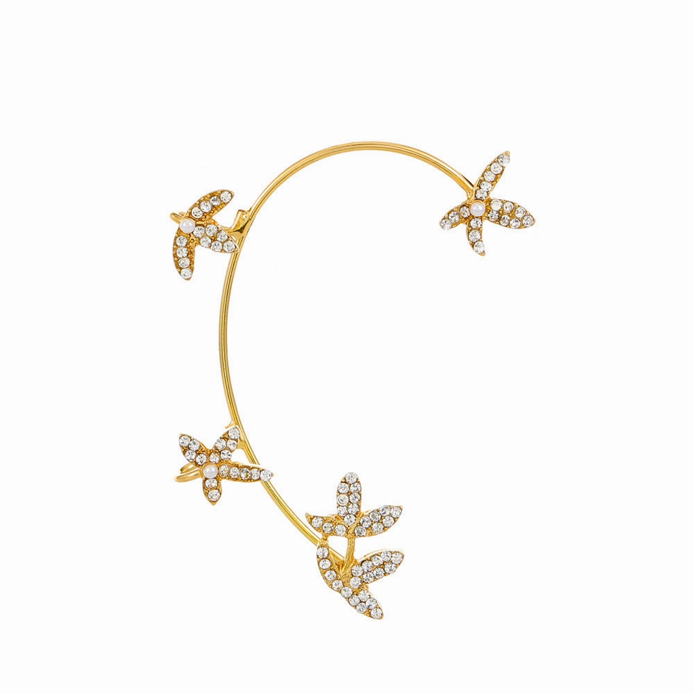 Wholesale Diamond Butterfly Ear Cuff Alloy Earrings