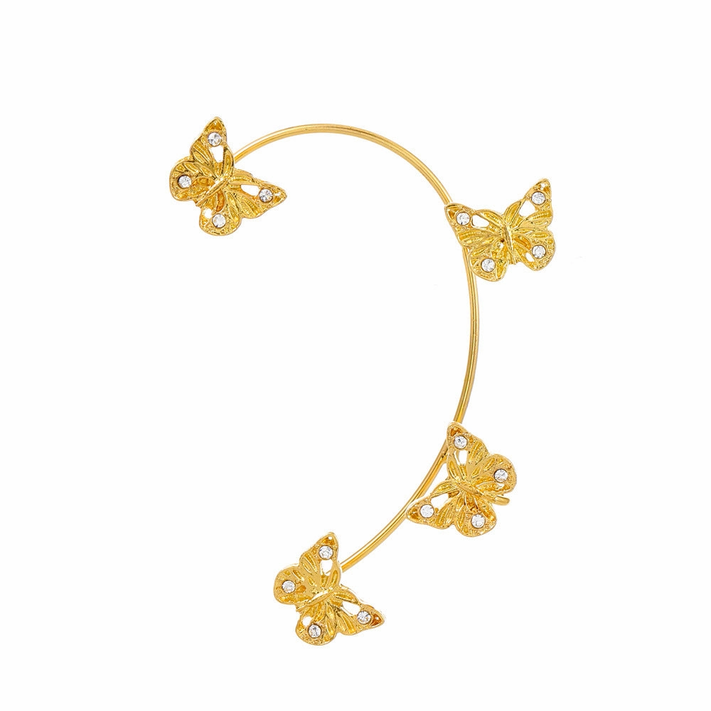 Wholesale Diamond Butterfly Ear Cuff Alloy Earrings