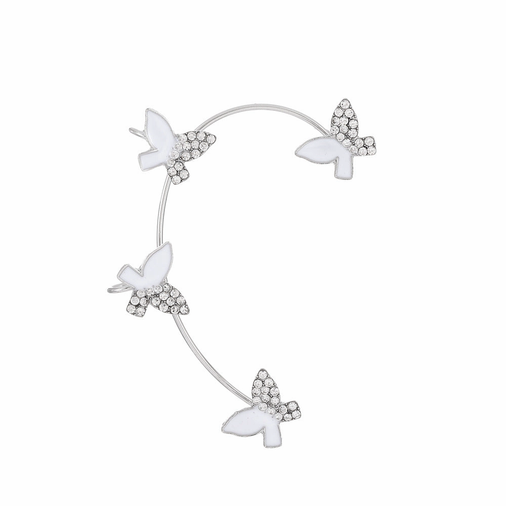 Wholesale Diamond Butterfly Ear Cuff Alloy Earrings