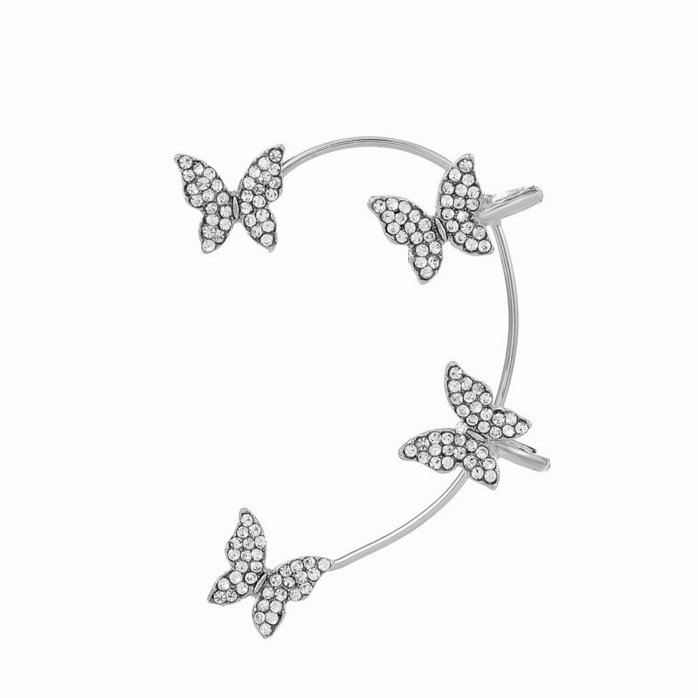 Wholesale Diamond Butterfly Ear Cuff Alloy Earrings