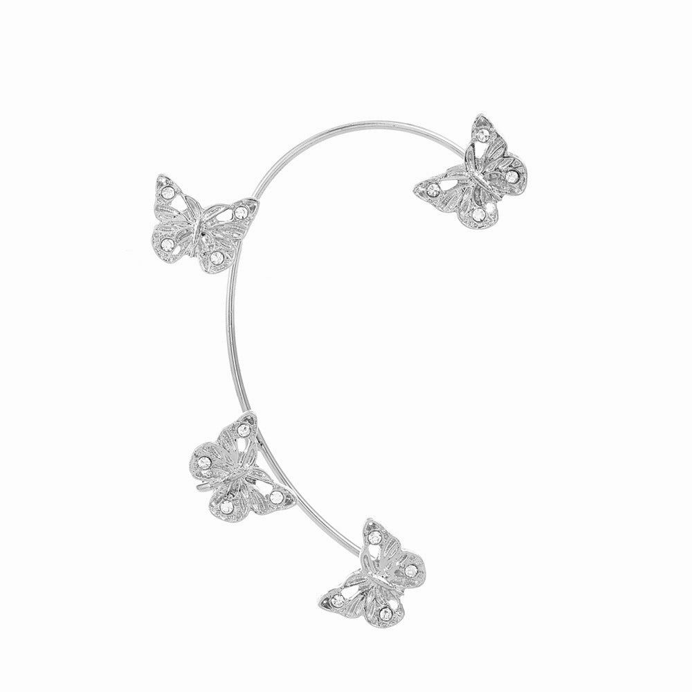 Wholesale Diamond Butterfly Ear Cuff Alloy Earrings