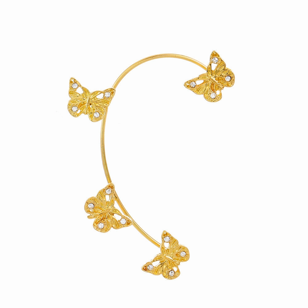 Wholesale Diamond Butterfly Ear Cuff Alloy Earrings