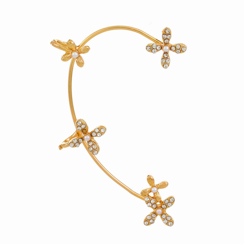Wholesale Diamond Butterfly Ear Cuff Alloy Earrings