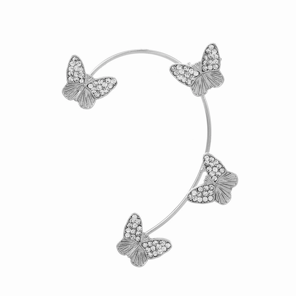 Wholesale Diamond Butterfly Ear Cuff Alloy Earrings