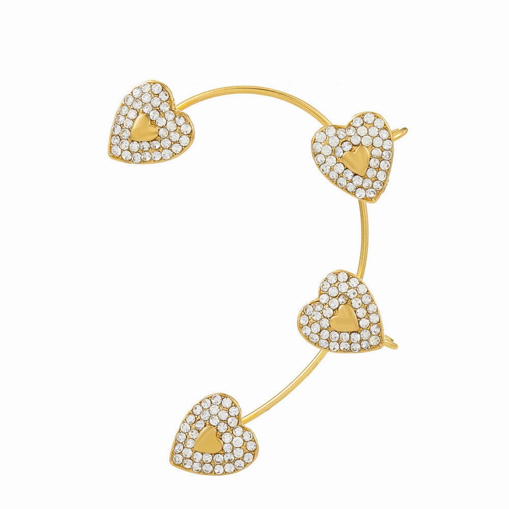 Wholesale Diamond Butterfly Ear Cuff Alloy Earrings