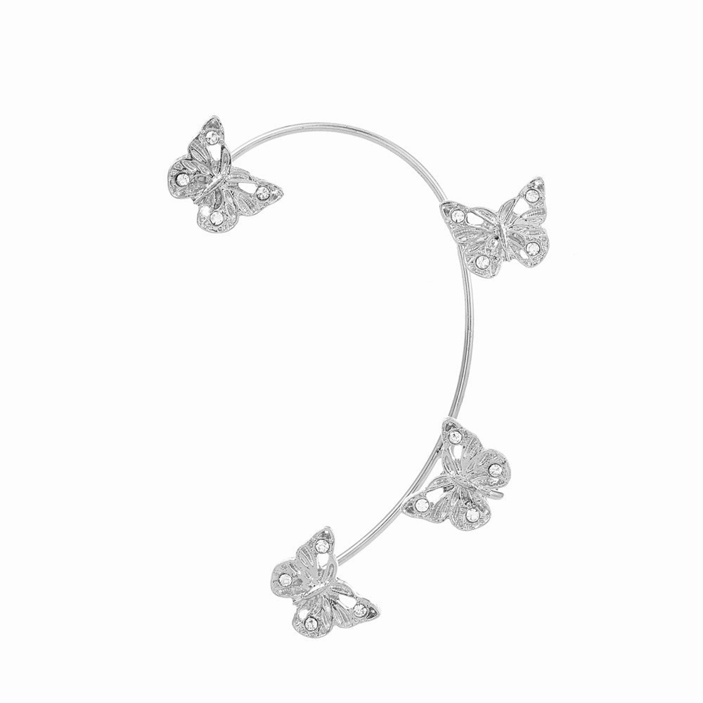 Wholesale Diamond Butterfly Ear Cuff Alloy Earrings