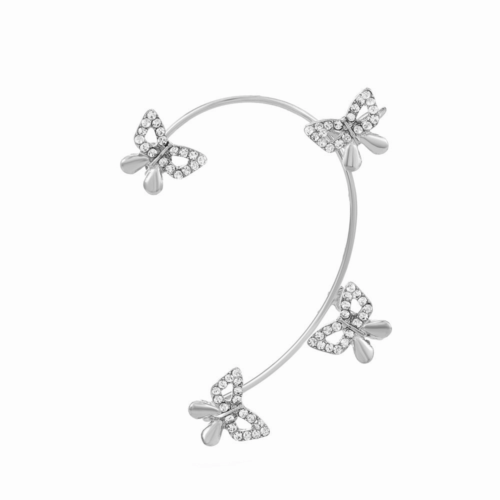Wholesale Diamond Butterfly Ear Cuff Alloy Earrings