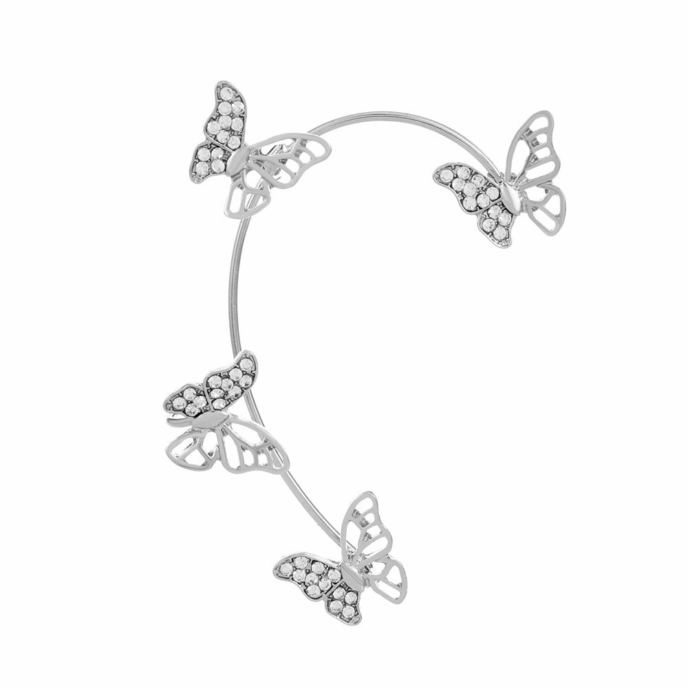 Wholesale Diamond Butterfly Ear Cuff Alloy Earrings