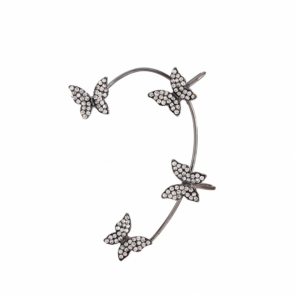 Wholesale Diamond Butterfly Ear Cuff Alloy Earrings