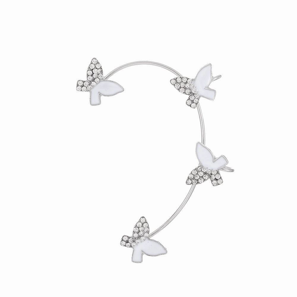 Wholesale Diamond Butterfly Ear Cuff Alloy Earrings