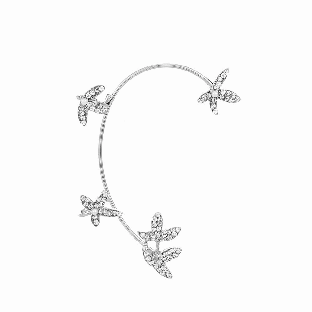 Wholesale Diamond Butterfly Ear Cuff Alloy Earrings