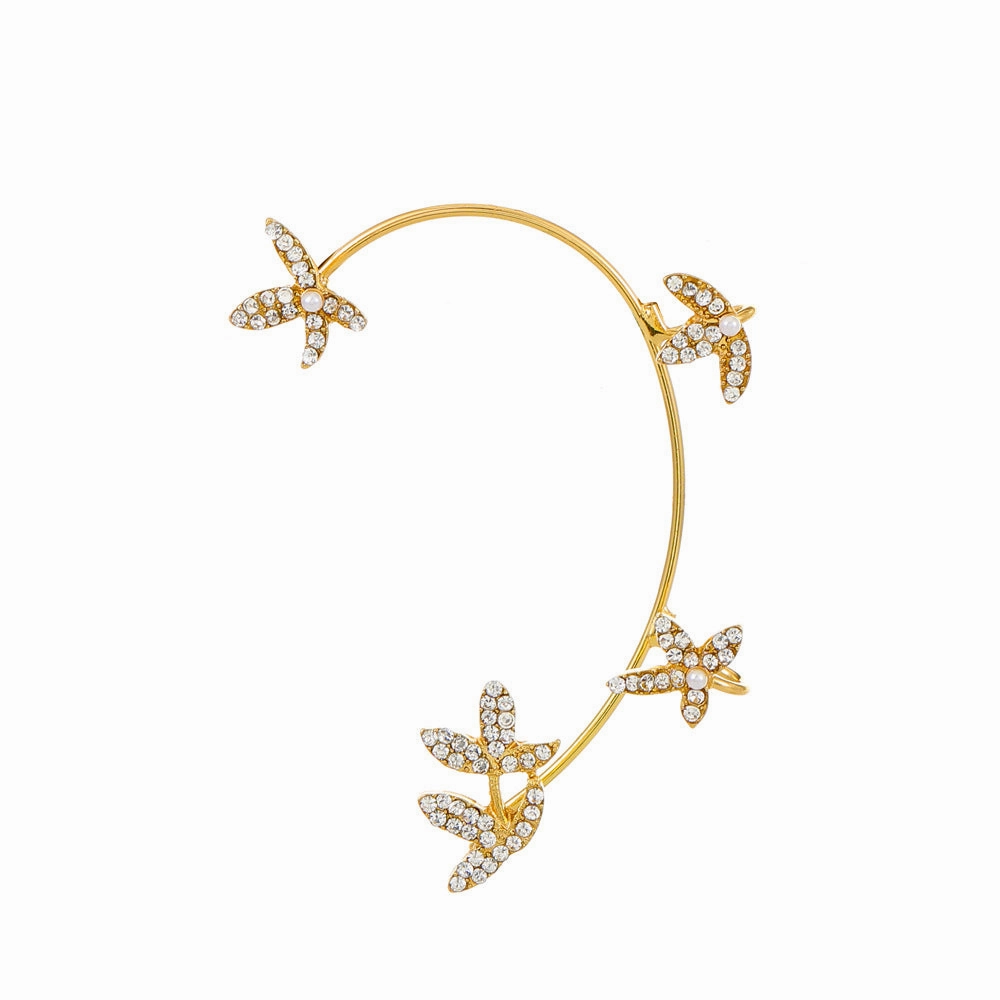 Wholesale Diamond Butterfly Ear Cuff Alloy Earrings