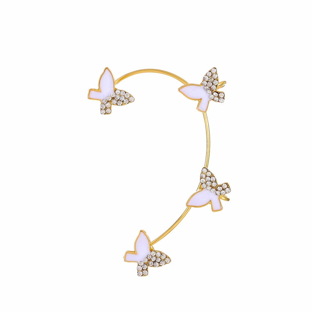 Wholesale Diamond Butterfly Ear Cuff Alloy Earrings