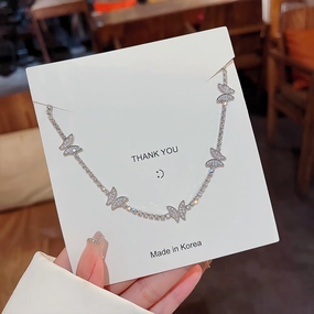 Wholesale Diamond Butterfly Necklace Clavicle Chain