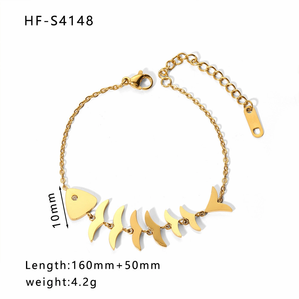 Wholesale Diamond Chain Heart Shaped Pearl Pendant Bracelet