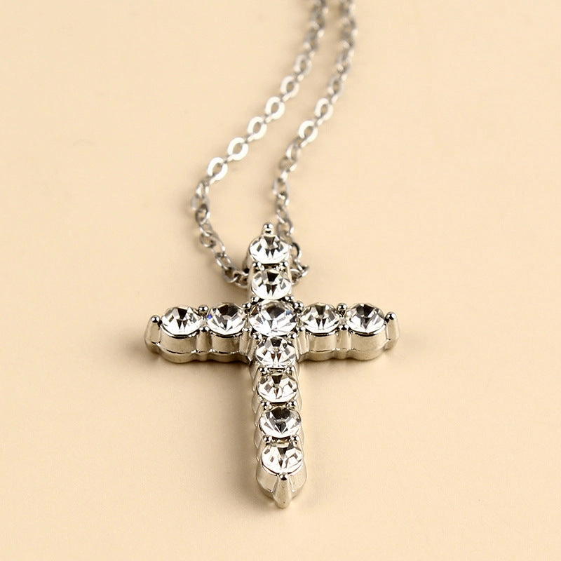 Wholesale Diamond Cross Alloy Choker Necklace