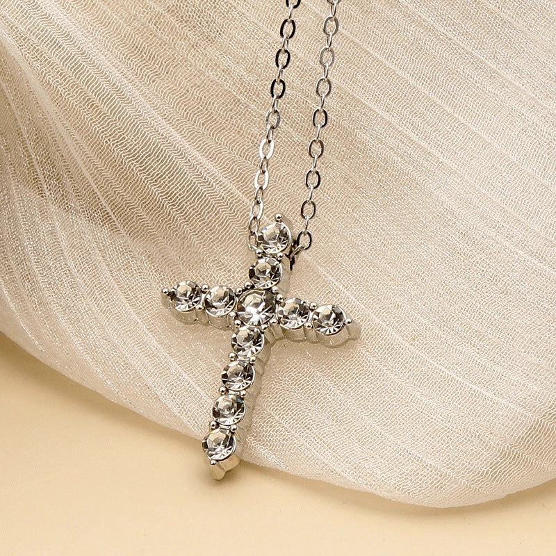Wholesale Diamond Cross Alloy Choker Necklace