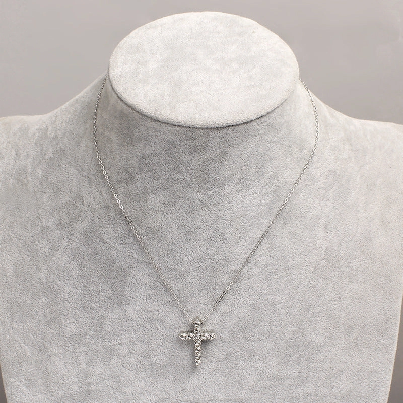 Wholesale Diamond Cross Alloy Choker Necklace