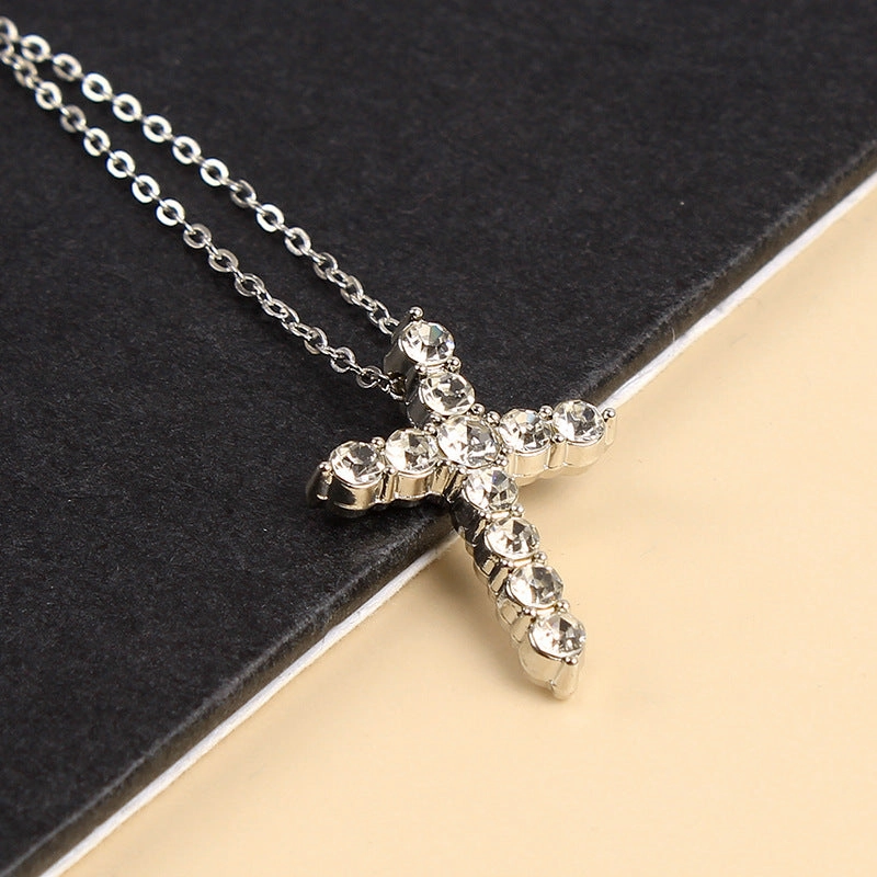 Wholesale Diamond Cross Alloy Choker Necklace
