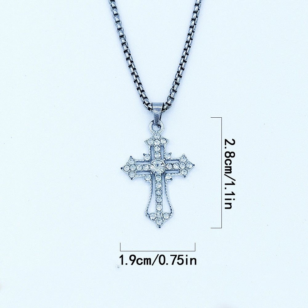 Wholesale Diamond Cross Alloy Necklace