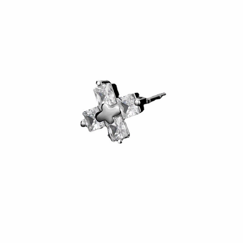 Wholesale Diamond Cross Male Earrings