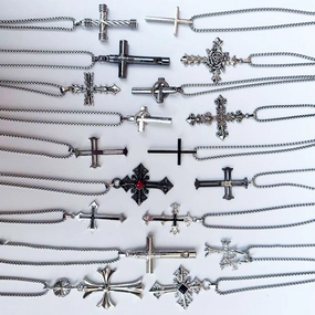 Wholesale Diamond Cross Necklace Sweater Chain