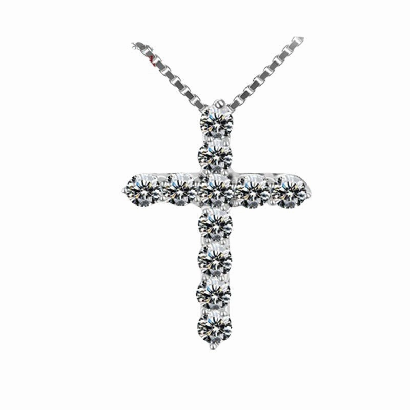 Wholesale Diamond Cross Titanium Steel Necklace