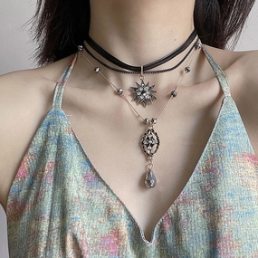 Wholesale Diamond Crystal Gem Necklace