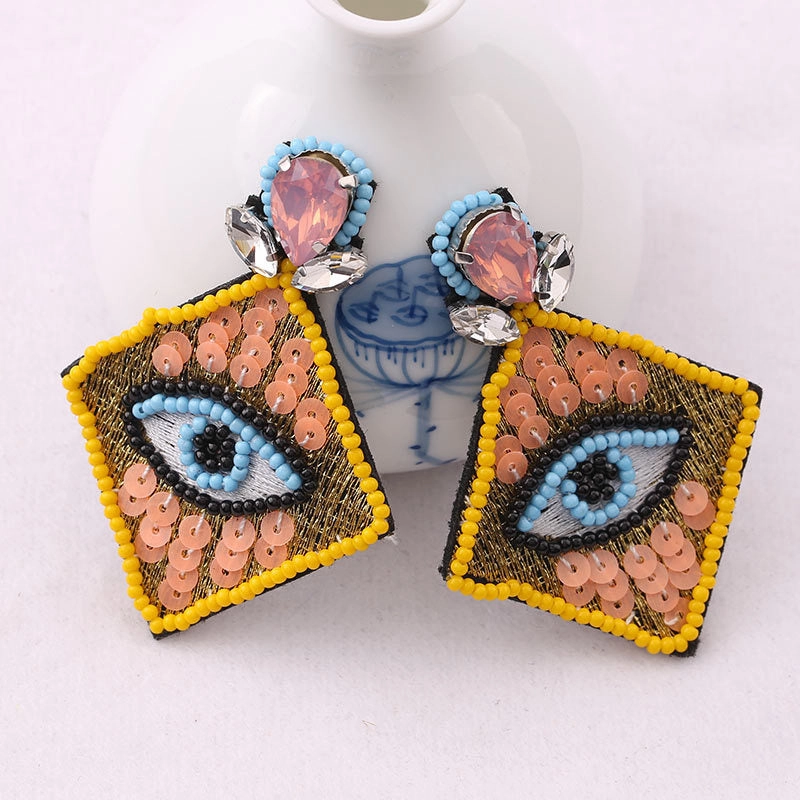 Wholesale Diamond Eye Pendant Water Diamond Earrings
