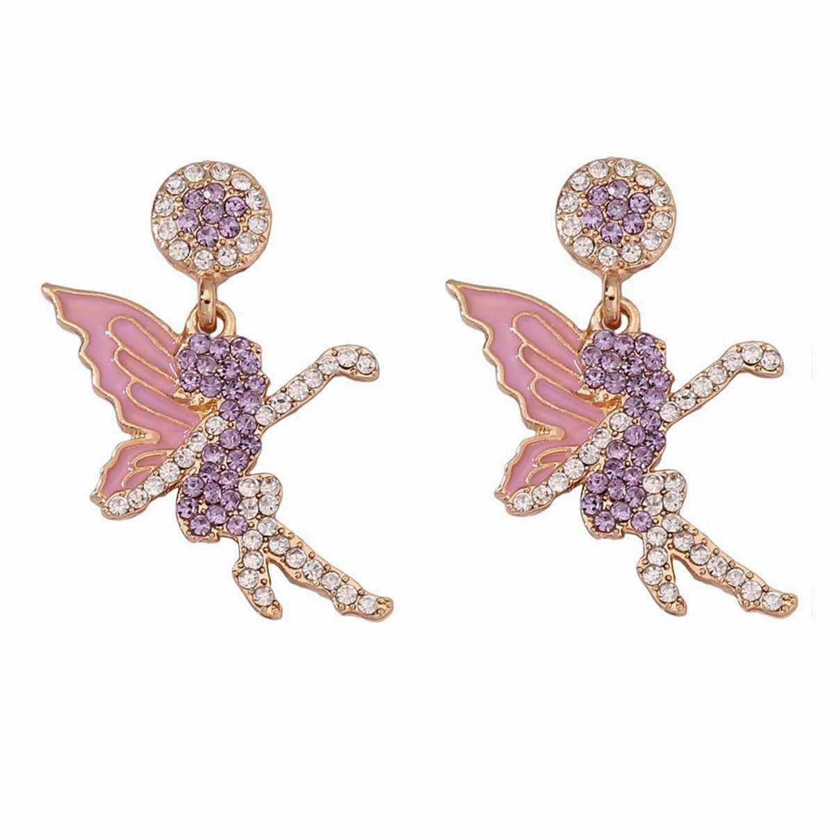 Wholesale Diamond Forest Elf Zinc Alloy Earrings