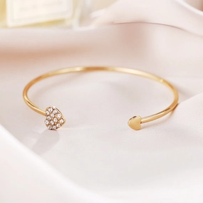 Wholesale Diamond Heart Alloy Bracelet