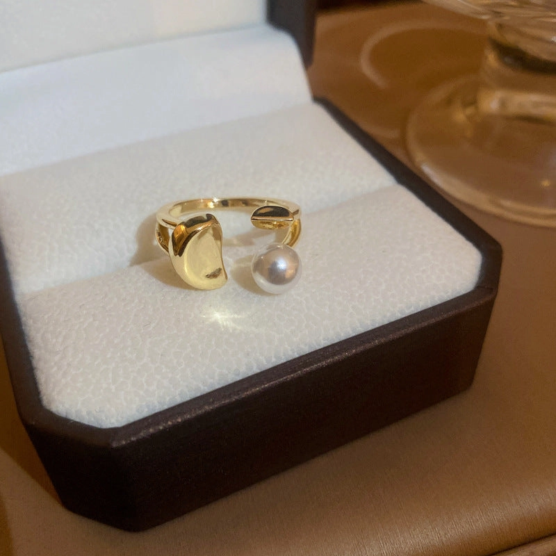 Wholesale Diamond Inlaid Zircon Geometric Opening Metal Rings
