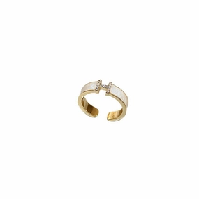 Wholesale Diamond Inlaid Zircon Geometric Opening Metal Rings