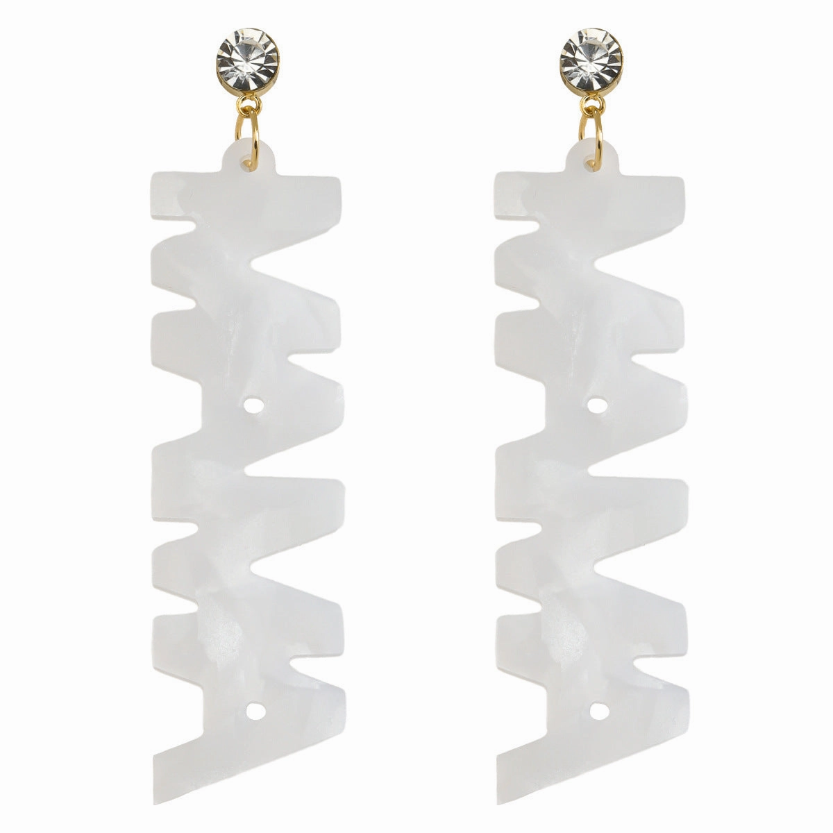 Wholesale Diamond letter link earrings