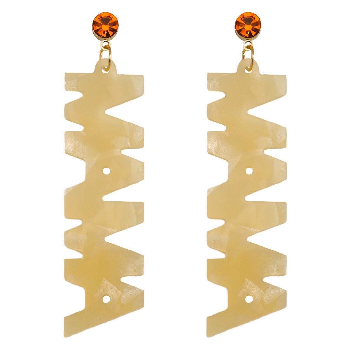 Wholesale Diamond letter link earrings
