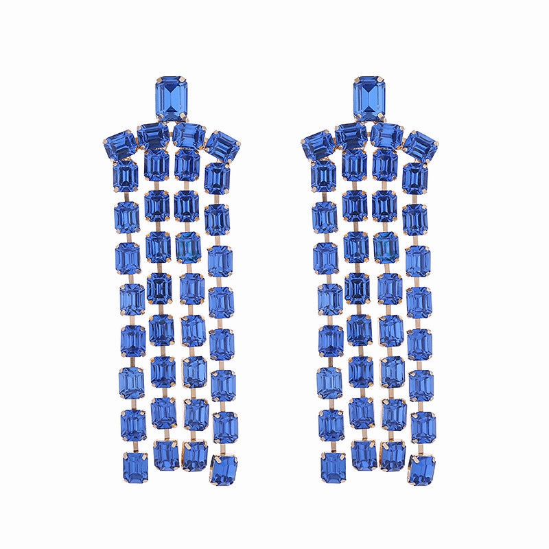 Wholesale Diamond Long Tassel Earrings