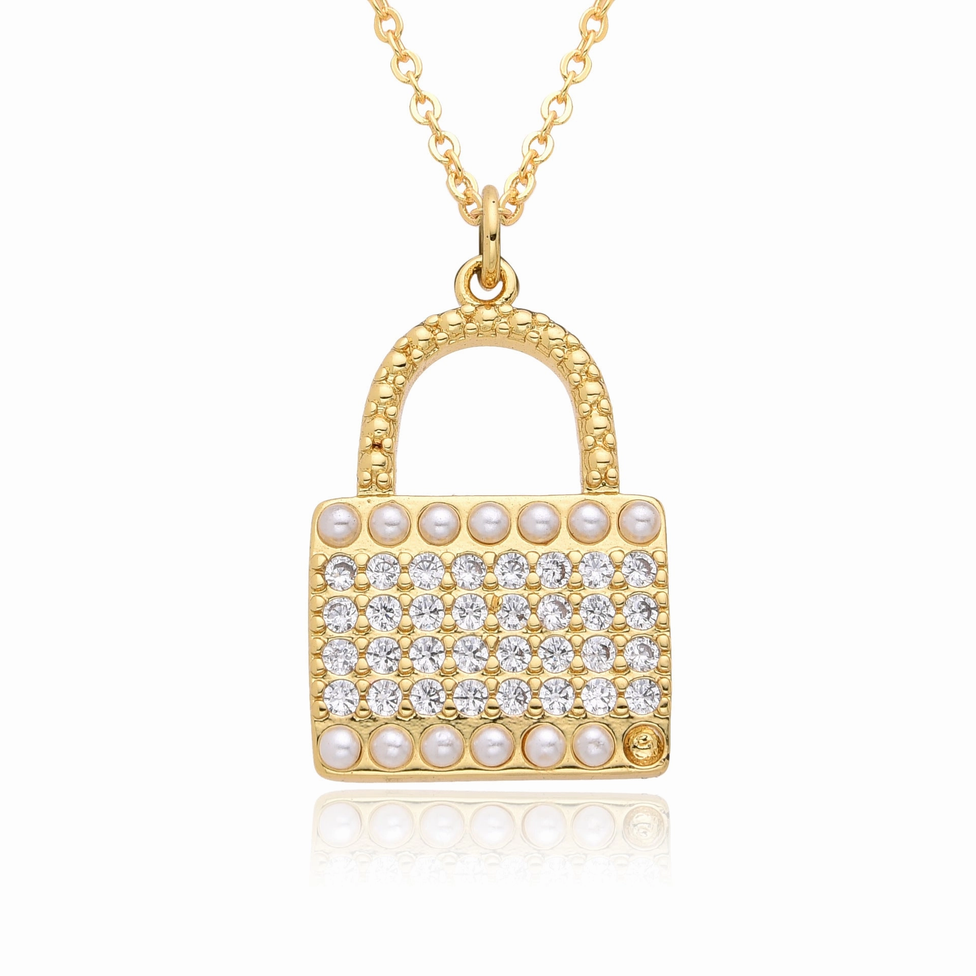 Wholesale Diamond Love Lock Necklace