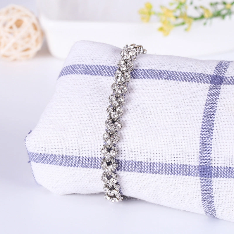 Wholesale Diamond Roman Crystal Alloy Bracelet