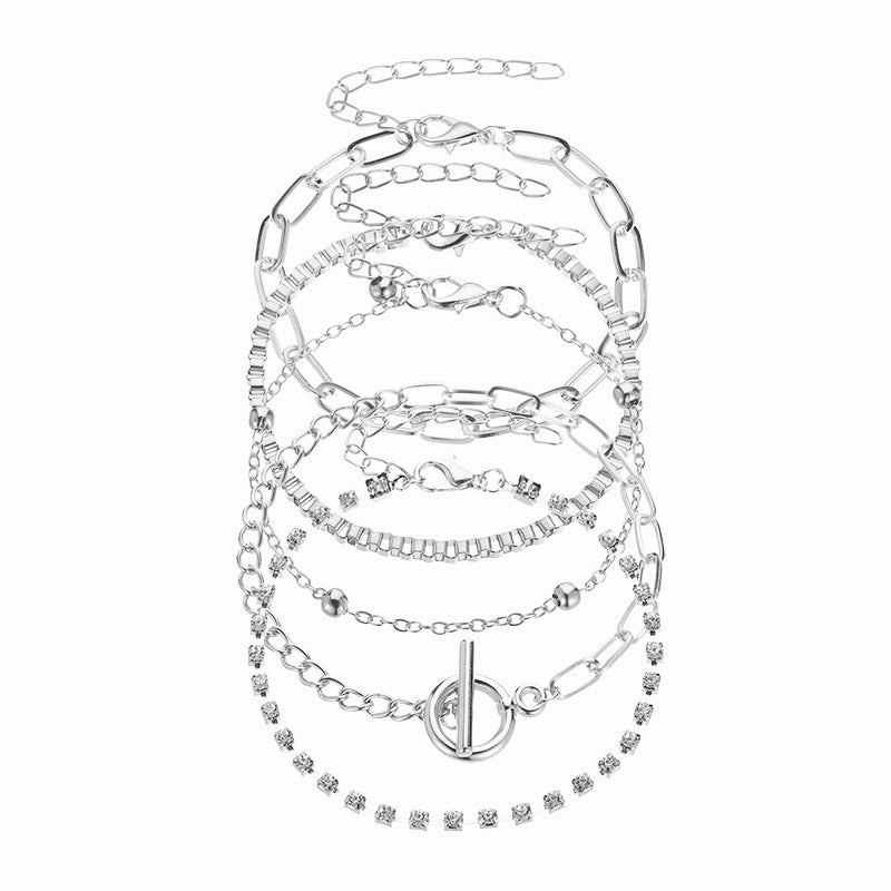 Wholesale Diamond Set Alloy Bracelet Set of 5