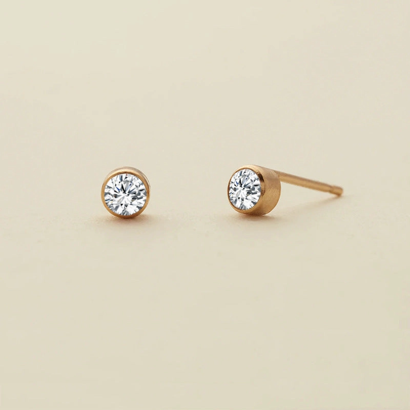 Wholesale Diamond Set Colored Rhinestone Stainless Steel Earbones Earrings