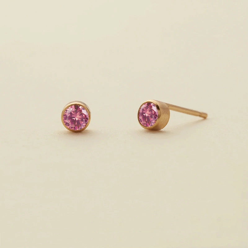 Wholesale Diamond Set Colored Rhinestone Stainless Steel Earbones Earrings
