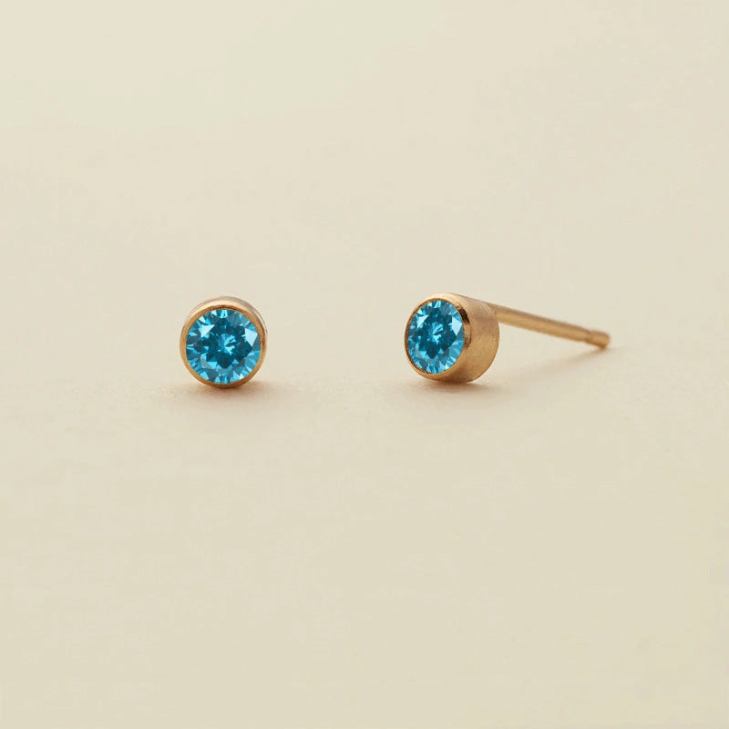 Wholesale Diamond Set Colored Rhinestone Stainless Steel Earbones Earrings