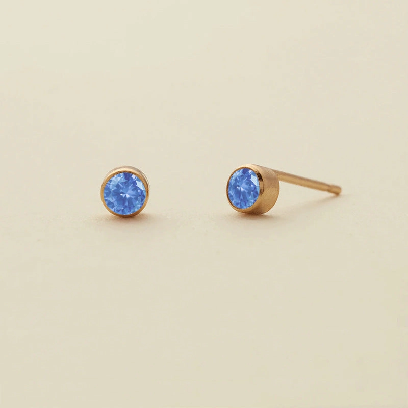 Wholesale Diamond Set Colored Rhinestone Stainless Steel Earbones Earrings