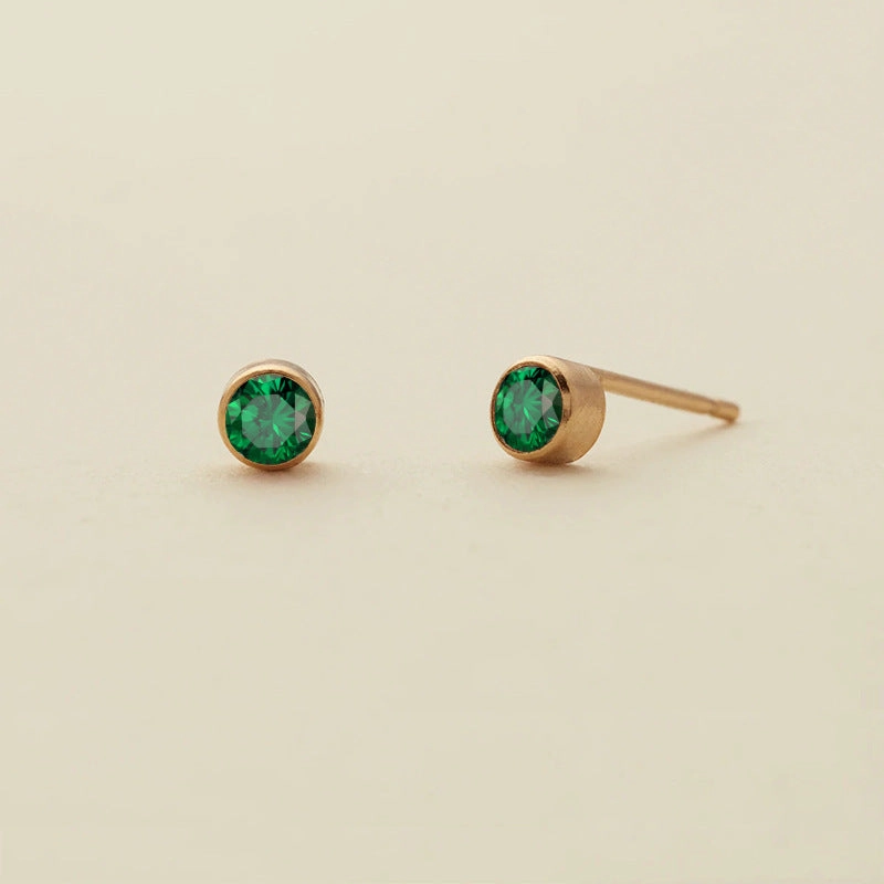 Wholesale Diamond Set Colored Rhinestone Stainless Steel Earbones Earrings