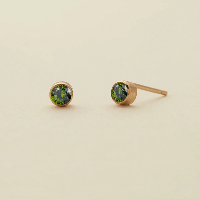 Wholesale Diamond Set Colored Rhinestone Stainless Steel Earbones Earrings