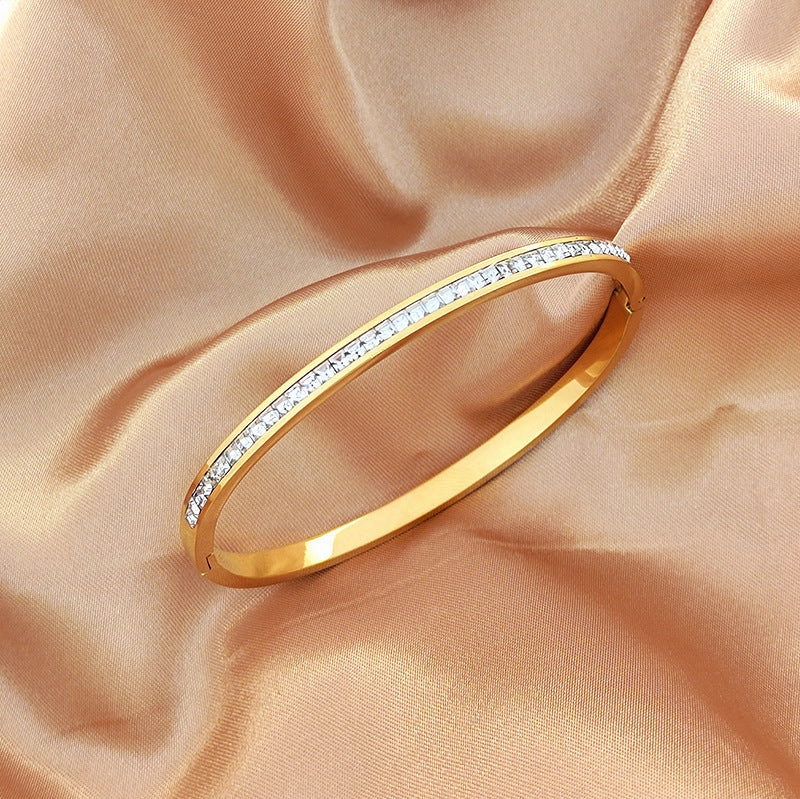 Wholesale Diamond Simple Titanium Steel Bracelet