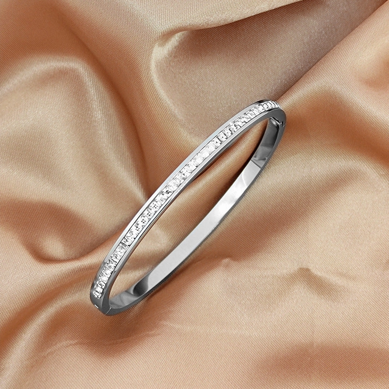Wholesale Diamond Simple Titanium Steel Bracelet